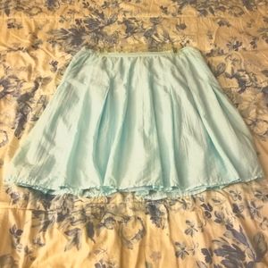 Blue / Aqua Pleated JJill Skirt